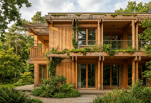 Nachhaltige Materialien - Holz als Baustoff.