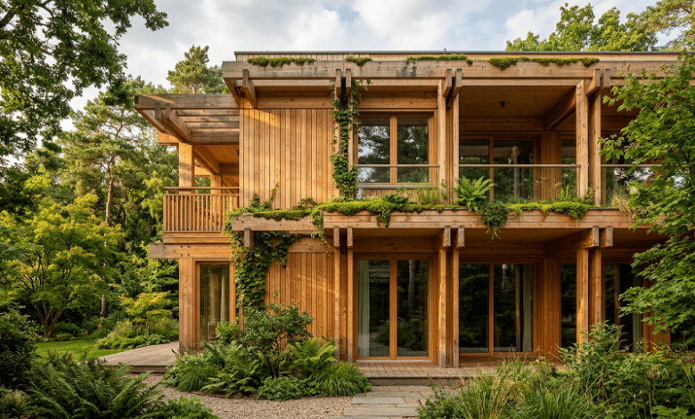 Nachhaltige Materialien - Holz als Baustoff.