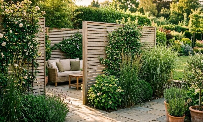 Sichtschutz im Garten.